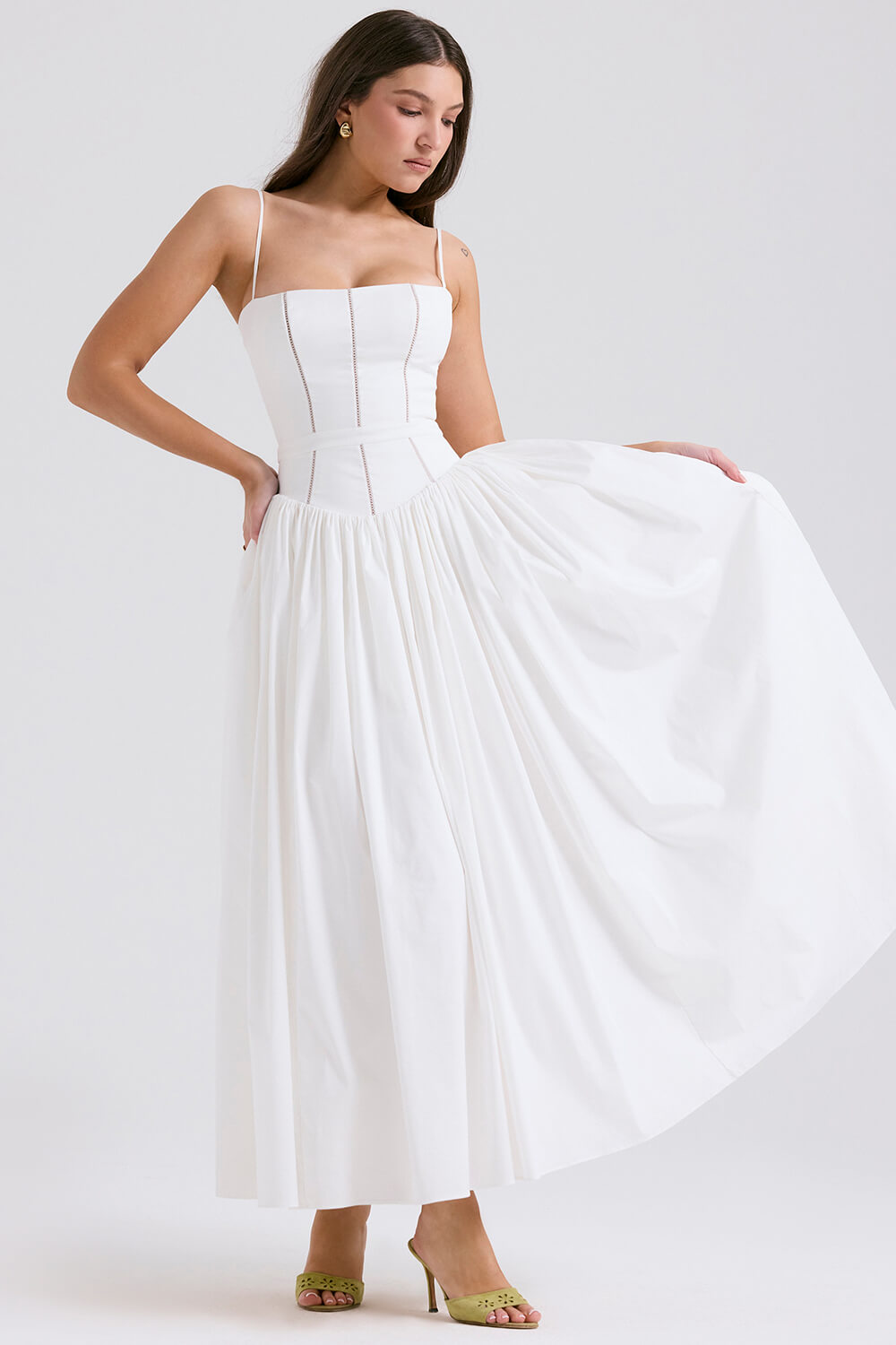 White maxi sundress